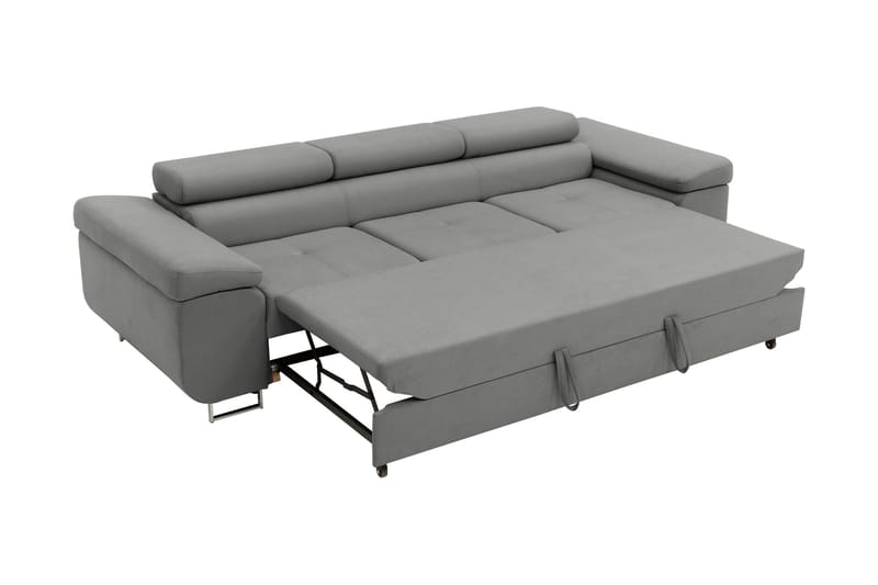 Gabina Bäddsoffa 3-sits i Konstläder - Grå - Products - Möbler - Soffa - Bäddsoffa - 3 sits bäddsoffa
