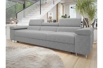 Gabina Bäddsoffa 3-sits i Manchester - Ljusgrå - Products - Möbler - Soffa - Bäddsoffa - 3 sits bäddsoffa