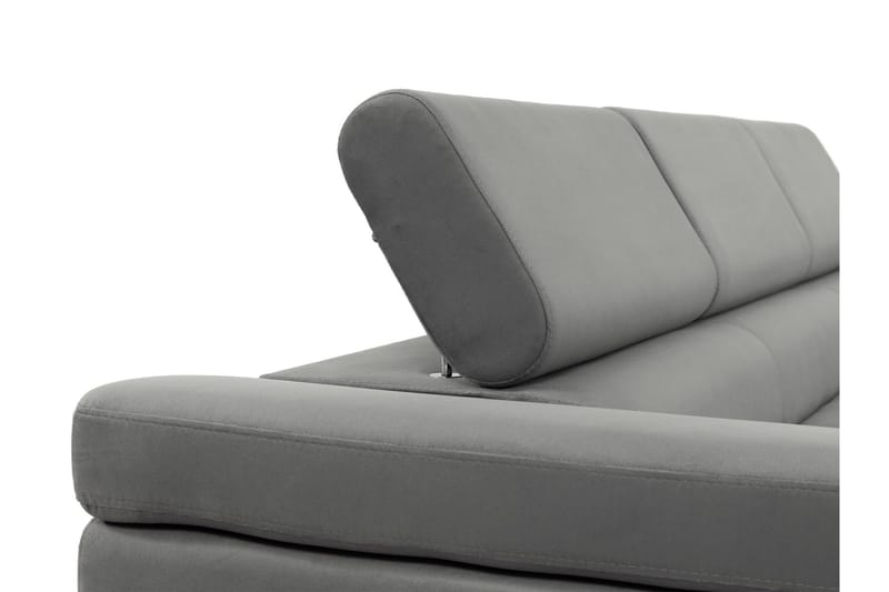 Gabina Bäddsoffa 3-sits i Plysch - Grå - Products - Möbler - Soffa - Bäddsoffa - 3 sits bäddsoffa