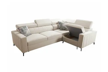 Galbally 3-sits Hörnbäddsoffa Dark brown - Products - Möbler - Soffa - Bäddsoffa - Hörnbäddsoffa