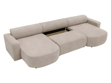 Hanish Bäddsoffa Dubbeldivan 5-sits - Vit - Products - Möbler - Soffa - Bäddsoffa - U bäddsoffa