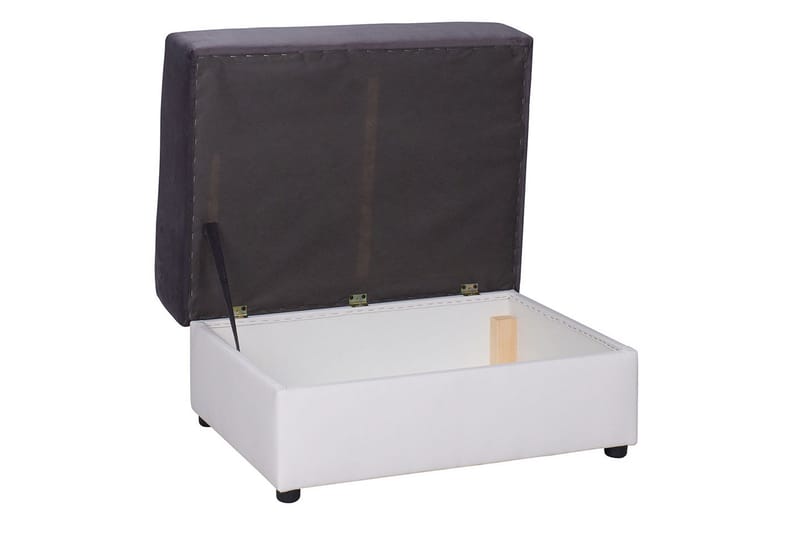 Julissa Hörnsoffa - Vit/Grå - Products - Möbler - Soffa - Bäddsoffa - Hörnbäddsoffa