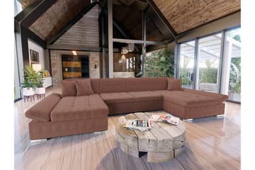Kintore 4-sits Hörnbäddsoffa Brown - Products - Möbler - Soffa - Bäddsoffa - Hörnbäddsoffa