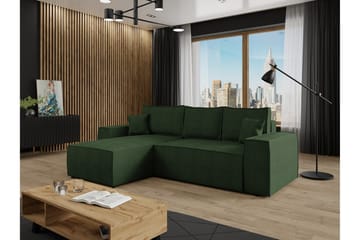 Knocklong 3-sits Hörnbäddsoffa - Grön - Products - Möbler - Soffa - Bäddsoffa - Hörnbäddsoffa