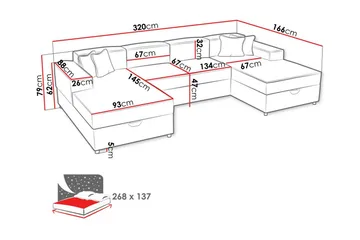 Knocklong 4-sits Hörnbäddsoffa - Products - Möbler - Soffa - Bäddsoffa - Hörnbäddsoffa