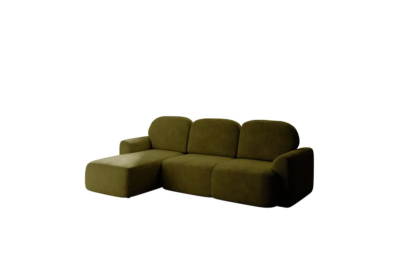 Korfu Bäddsoffa m. Divan 3-sits, Grön