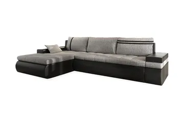 Lavona Divanbäddsoffa Vänster - Svart/Grå - Products - Möbler - Soffa - Bäddsoffa - Bäddsoffa divan