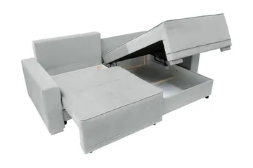 Manetto Bäddsoffa m. Divan 2-sits - Svart/Brun - Products - Möbler - Soffa - Bäddsoffa - Bäddsoffa divan