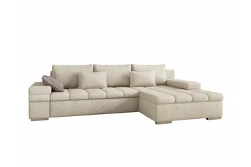 Naoma 3-sits Hörnbäddsoffa Beige - Products - Möbler - Soffa - Bäddsoffa - Bäddsoffa divan