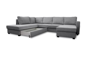 Paris U-Bäddsoffa Vänster - Ljusgrå - Products - Möbler - Soffa - Bäddsoffa - Bäddsoffa divan