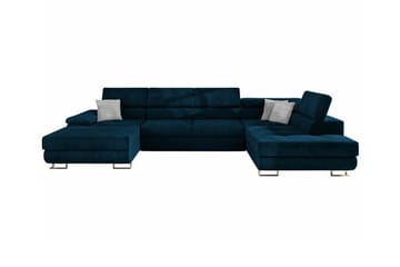 Reginia 4-sits Hörnbäddsoffa 375 cm Dark blue - Products - Möbler - Soffa - Bäddsoffa - Bäddsoffa divan