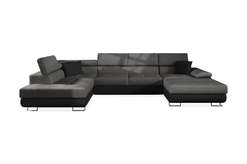 Reginia 8-sits Bäddsoffa, Grå/Svart