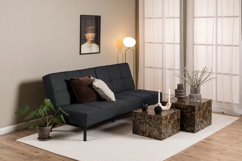 Stefan 2-sits Bäddsoffa - Grå - Products - Möbler - Soffa - Bäddsoffa - Bäddsoffa längsbäddad