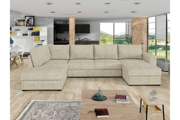 Taberk Bäddsoffa med Divan och Schäslong 4-sits - Beige - Products - Möbler - Soffa - Bäddsoffa - Bäddsoffa divan
