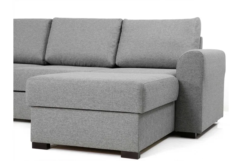 Taberk Bäddsoffa med Divan och Schäslong 4-sits i Chenille - Blå - Products - Möbler - Soffa - Bäddsoffa - Bäddsoffa divan