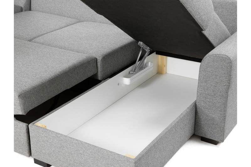 Taberk Bäddsoffa med Divan och Schäslong 5-sits i Chenille - Blå - Products - Möbler - Soffa - Bäddsoffa - Bäddsoffa divan