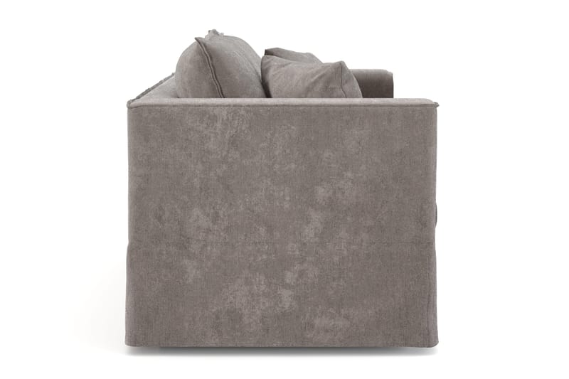 Travstad 3-sits Bäddsoffa med HVILA Bäddmadrass 140x200 cm Polyesterskum Vändbar Sommar & Vintersida och Tvättbar klädsel - Grå/Vit - Products - Möbler - Soffa - Bäddsoffa - 3 sits bäddsoffa