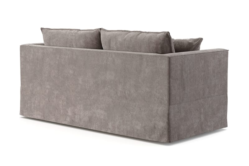 Travstad 3-sits Bäddsoffa med HVILA Bäddmadrass 140x200 cm Polyesterskum Vändbar Sommar & Vintersida och Tvättbar klädsel - Grå/Vit - Products - Möbler - Soffa - Bäddsoffa - 3 sits bäddsoffa