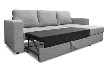 Verona Djup Bäddsoffa 3 sits med Divan Vändbar - Ljusgrå - Products - Möbler - Soffa - Bäddsoffa - Bäddsoffa divan