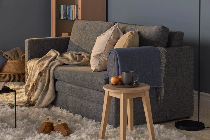 Willhelm Liten Bäddsoffa 2-sits 160 cm Bred - Grå / Ljusgrå - Products - Möbler - Soffa - Bäddsoffa - 2 sits bäddsoffa