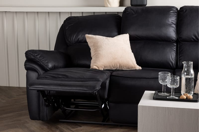 Saranda Reclinersoffa - Svart - Products - Möbler - Soffa - Biosoffa & reclinersoffa - 3 sits biosoffa & reclinersoffa