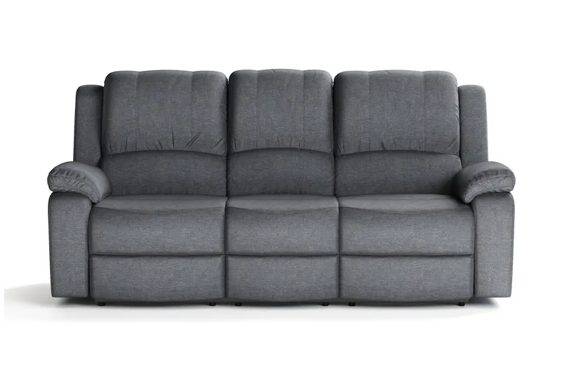 Norbo Reclinersoffa - Fällbar soffa 3-sits - Biosoffa i Tyg - Mörkgrå - Products - Möbler - Soffa - Biosoffa & reclinersoffa - 3 sits biosoffa & reclinersoffa
