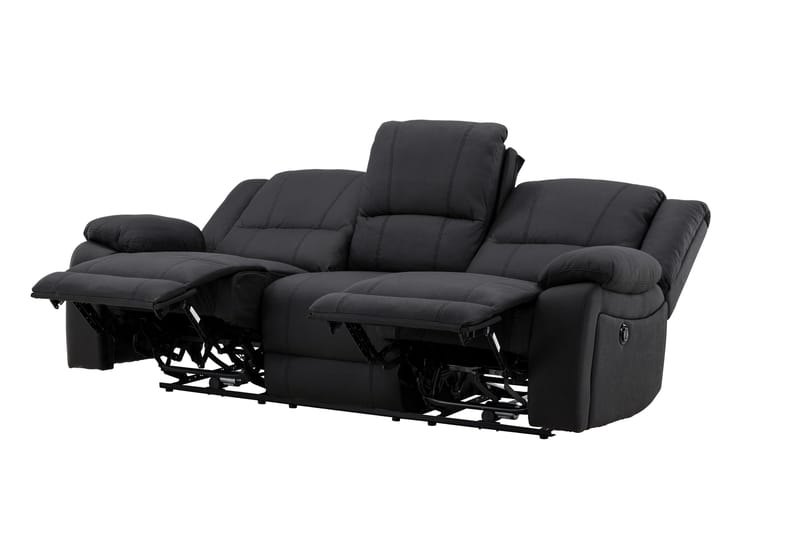 Reclinersoffa med hörn Comfort Living Singapore Reclinersoffa 3 sits Konstläder Black - Products - Möbler - Soffa - Biosoffa & reclinersoffa - 3 sits biosoffa & reclinersoffa