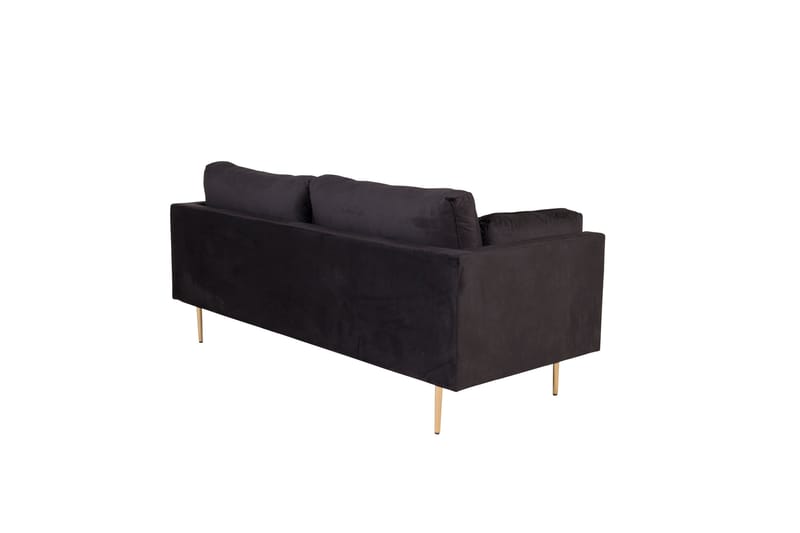 Boom Sammetssoffa 3-sits - Svart - Products - Möbler - Soffa - 3 sits soffa