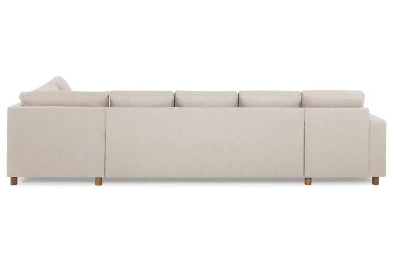 Crazy 5-sits Högervänd U-formad X-Large Soffa med Divan och Schäslong i Tyg - Beige - Products - Möbler - Soffa - U-soffa