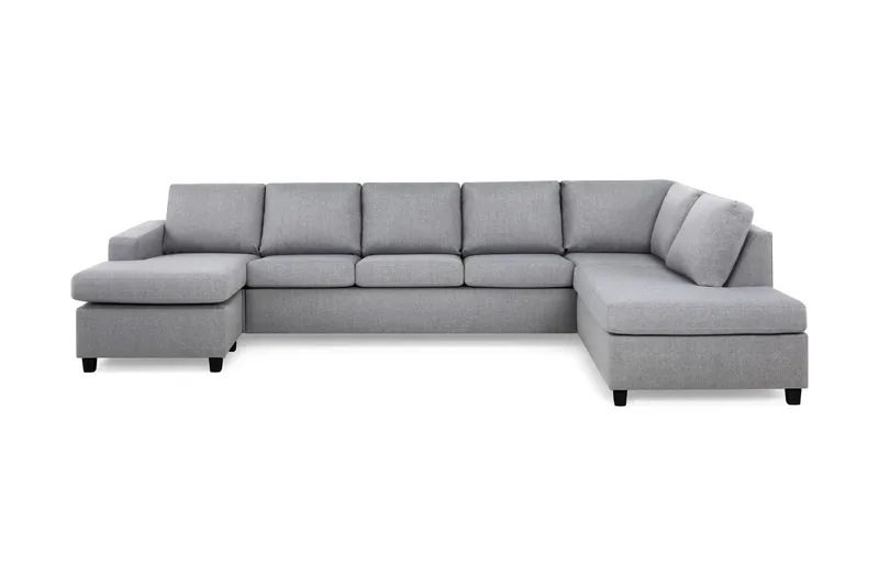 Crazy 5-sits Högervänd U-formad X-Large Soffa med Divan och Schäslong i Tyg - Grå - Products - Möbler - Soffa - U-soffa