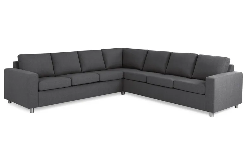 Crazy 6-sits Vändbar L-formad X-Large Hörnsoffa i Tyg - Mörkgrå - Products - Möbler - Soffa - Hörnsoffa