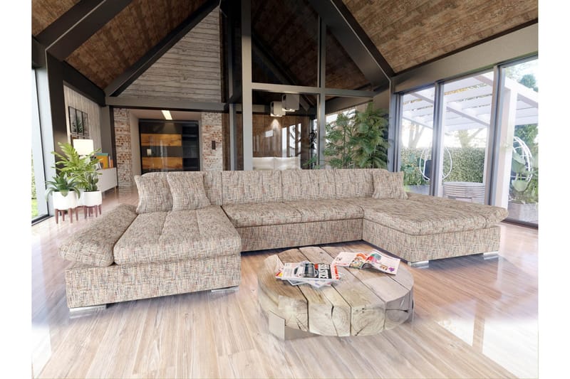 Dewitt Soffa Dubbeldivan 4-sits - Flerfärgad/Beige - Products - Möbler - Soffa - U-soffa