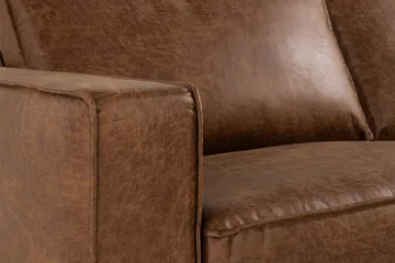 Akron 2,5-sits Soffa med Schäslong Höger läder - Brun - Products - Möbler - Soffa - Divansoffa & schäslongsoffa - 2 sits soffa med divan