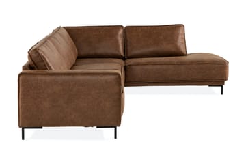 Akron 2,5-sits Soffa med Schäslong Vänster Bondedläder - Brun - Products - Möbler - Soffa - Divansoffa & schäslongsoffa - 2 sits soffa med divan