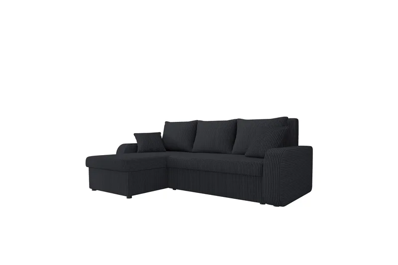 Alvared Soffa med Divan 3-sits, Svart