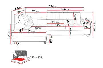 Amshyttan Soffa med Schäslong 3-sits - Ljusgrå - Products - Möbler - Soffa - Divansoffa & schäslongsoffa - 3 sits soffa med divan