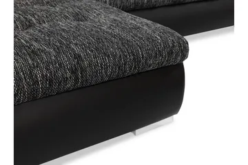 Cerys Soffa med Divan 3-sits - Svart/Grå - Products - Möbler - Soffa - Divansoffa & schäslongsoffa - 3 sits soffa med divan