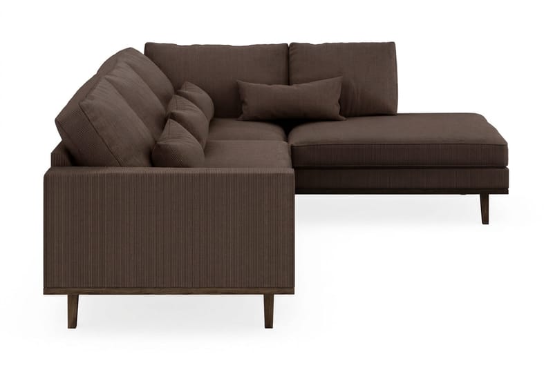 Copenhagen 4-sits Högervänd L-formad Schäslongsoffa i Manchester - Mörkbrun - Products - Möbler - Soffa - Divansoffa & schäslongsoffa - 4 sits soffa med divan