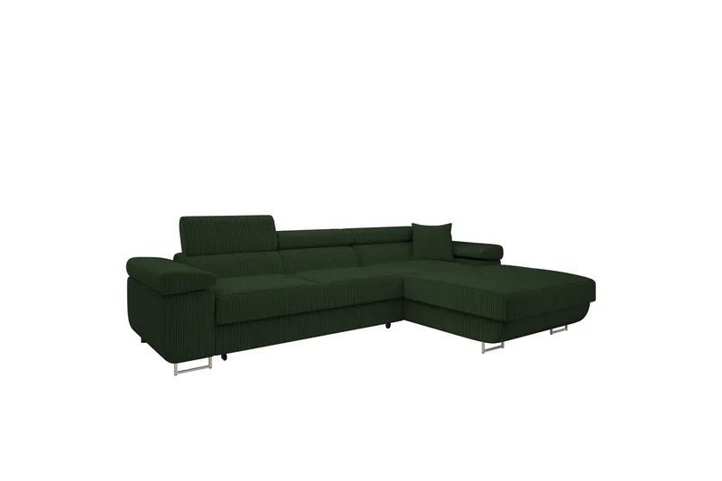 Gabina Soffa med Divan 3-sits - Grön - Products - Möbler - Soffa - Divansoffa & schäslongsoffa - 3 sits soffa med divan