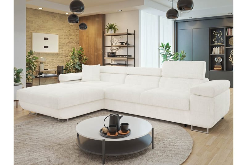 Gabina Soffa med Divan 3-sits - Vit - Products - Möbler - Soffa - Divansoffa & schäslongsoffa - 3 sits soffa med divan