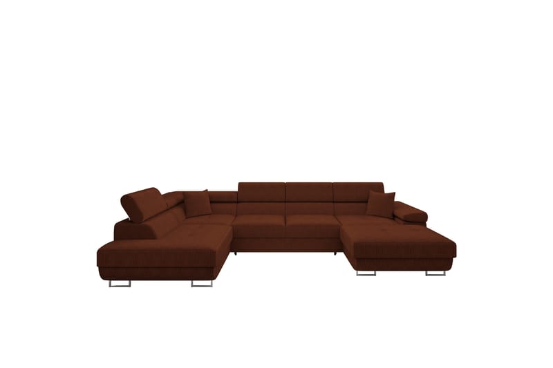 Gabina Soffa med Divan och Schäslong 4-sits - Brun - Products - Möbler - Soffa - Divansoffa & schäslongsoffa - 4 sits soffa med divan