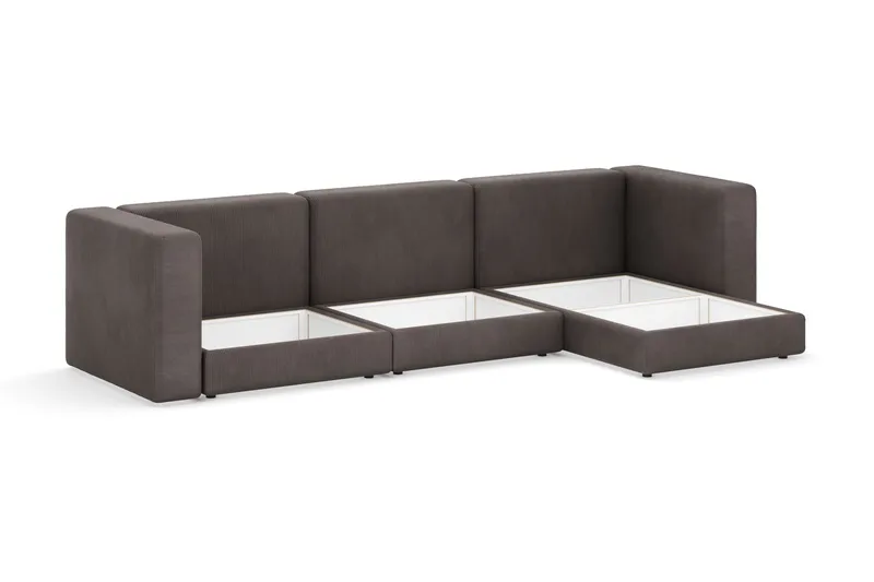 Hagblom 4-sits Divansoffa med Förvaring Vändbar - Taupe - Products - Möbler - Soffa - Divansoffa & schäslongsoffa - 4 sits soffa med divan