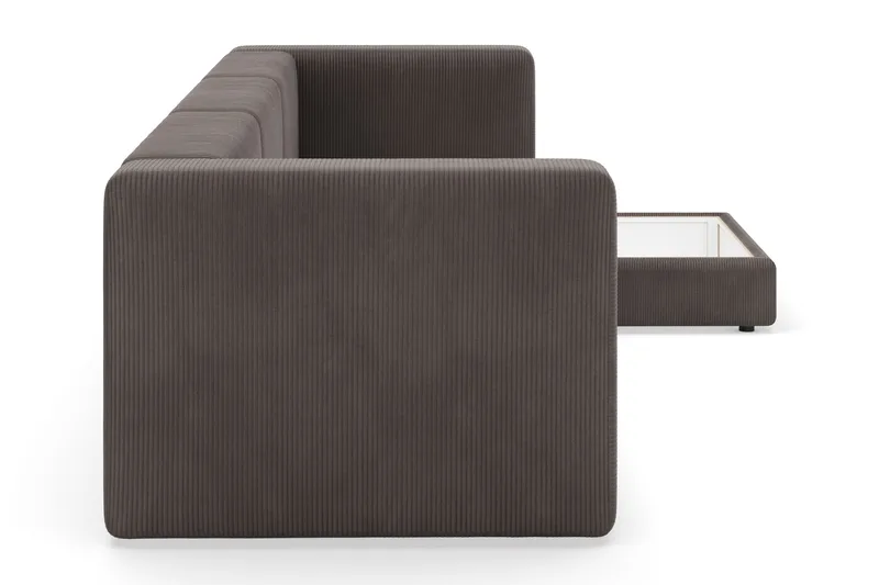 Hagblom 4-sits Divansoffa med Förvaring Vändbar - Taupe - Products - Möbler - Soffa - Divansoffa & schäslongsoffa - 4 sits soffa med divan