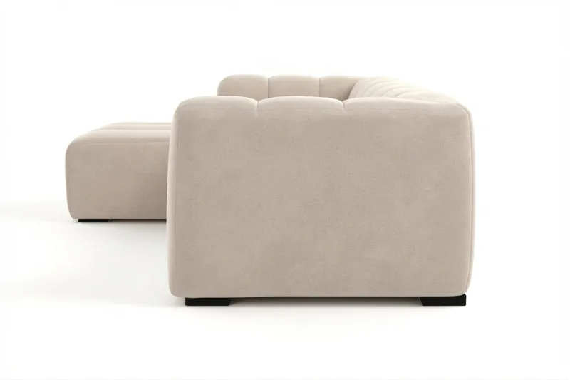 Marlow 3-sits Bubblig Divansoffa vänster - Beige - Products - Möbler - Soffa - Divansoffa & schäslongsoffa - 3 sits soffa med divan