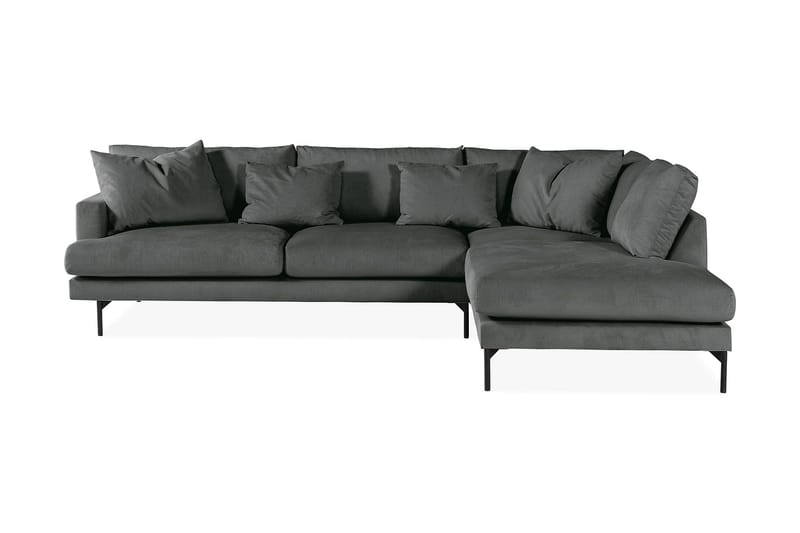 Menard 4-sits Högervänd L-formad Djup Schäslongsoffa i Manchester - Grå - Products - Möbler - Soffa - Divansoffa & schäslongsoffa - 4 sits soffa med divan