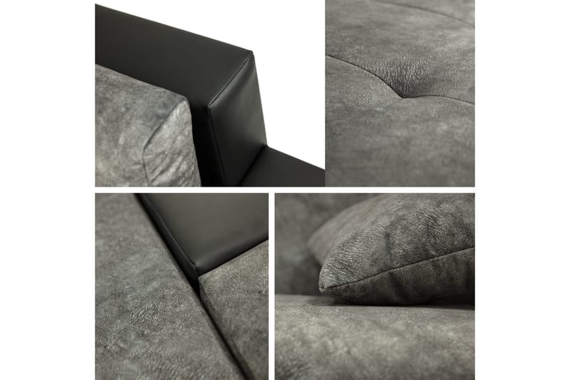 Naoma Soffa med Divan 3-sits - Vit/Ljusgrå - Products - Möbler - Soffa - Divansoffa & schäslongsoffa - 3 sits soffa med divan