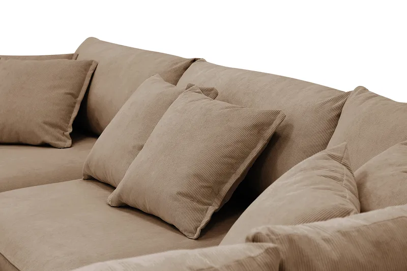 Rossita Lyx 4-sits Extra djup Soffa med Schäslong Höger - Brun Manchester - Products - Möbler - Soffa - Divansoffa & schäslongsoffa - 4 sits soffa med divan