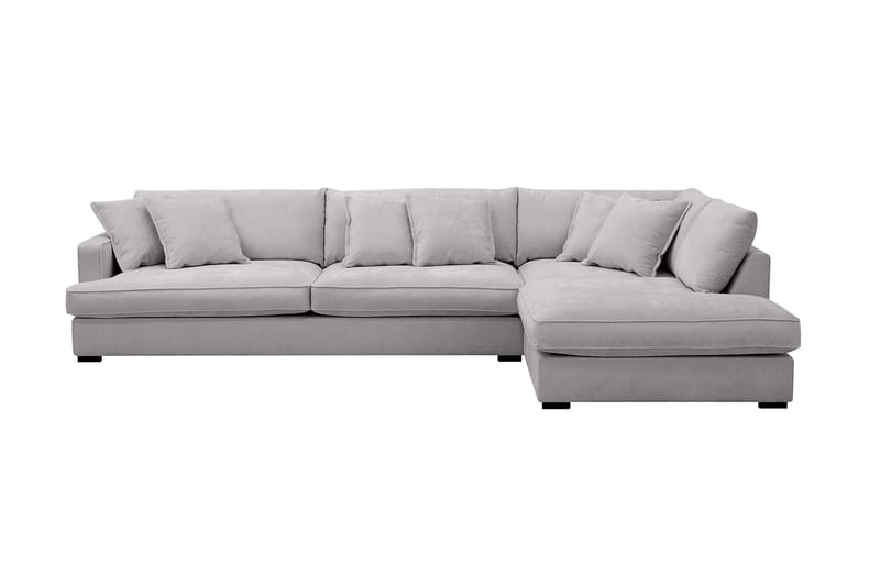 Rossita Lyx 4-sits Extra djup Soffa med Schäslong Höger, Grå Chenille