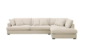 Rossita Lyx 4-sits Högervänd L-formad Extra Djup Schäslongsoffa i Chenille