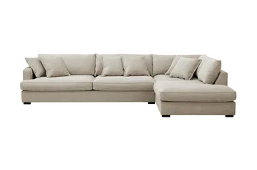 Rossita Lyx 4-sits Högervänd L-formad Extra Djup Schäslongsoffa i Chenille